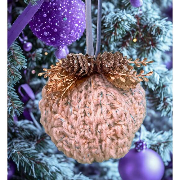 Handmade Crocheted Christmas Ornament Christmas Bauble - Picture 2 of 5